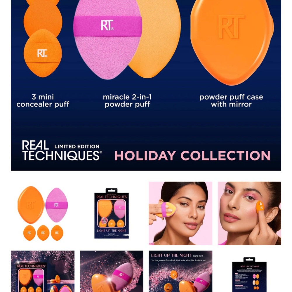 Real Techniques Limited Edition Sponge Set - Orange and Pink